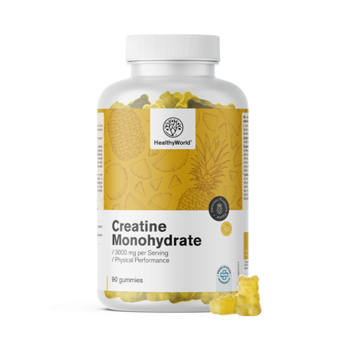 Creatine monohydraat 3000 mg – ananas, 90 gummies