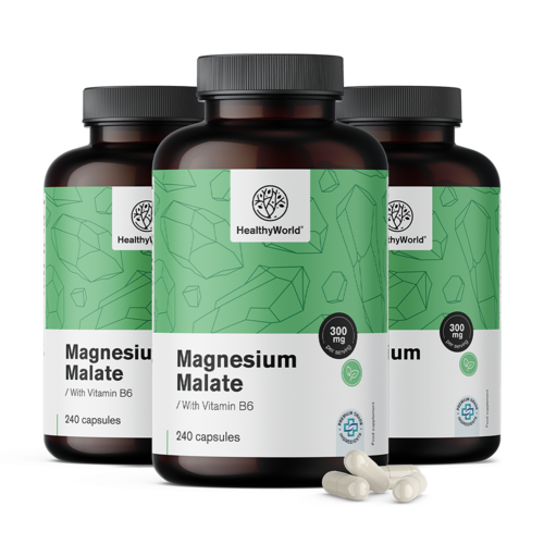 3x Magnesiummalaat 2000 mg, totaal 720 capsules