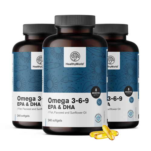 3x Omega 3-6-9, totaal 720 softgels